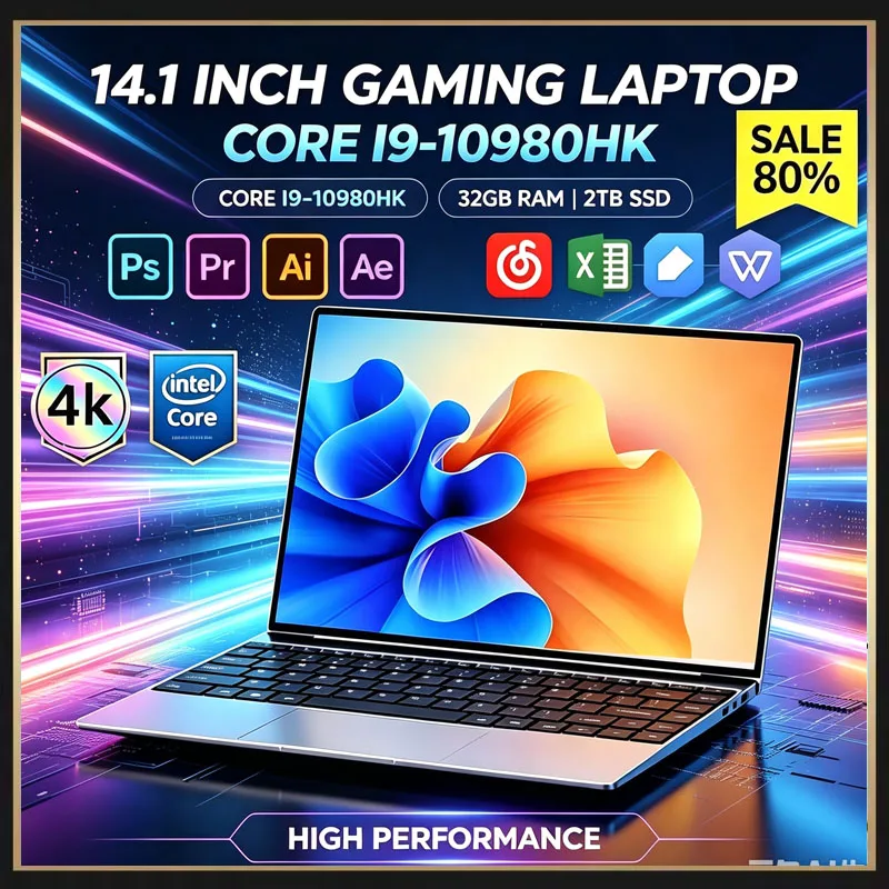 Ddr4 Ram - Bardzo cienki laptop 14,1 cala, procesor