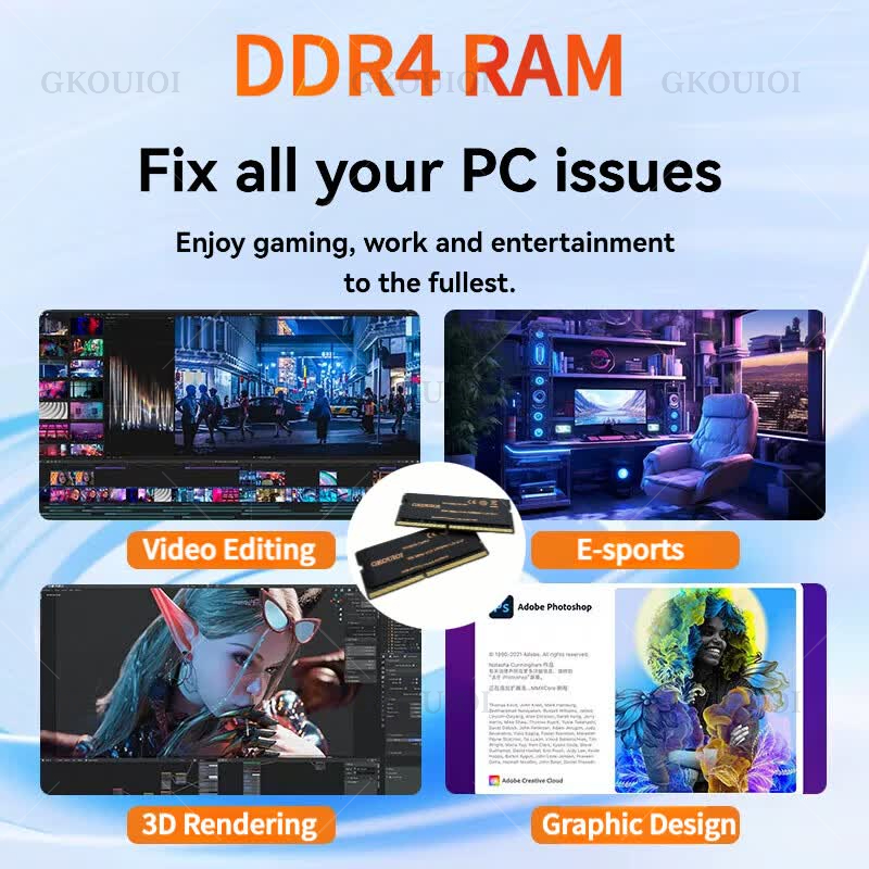Pamięć RAM GKOUIOI DDR4 4GB 8G – Ddr4 2400Mhz recenzja i cena